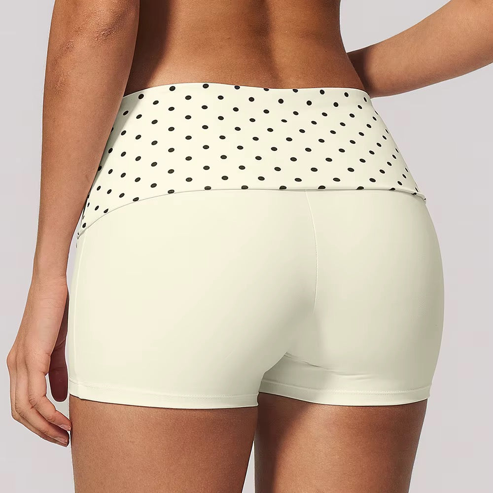 Velora Zarelle™ Polka Dot High-Waist Performance Shorts