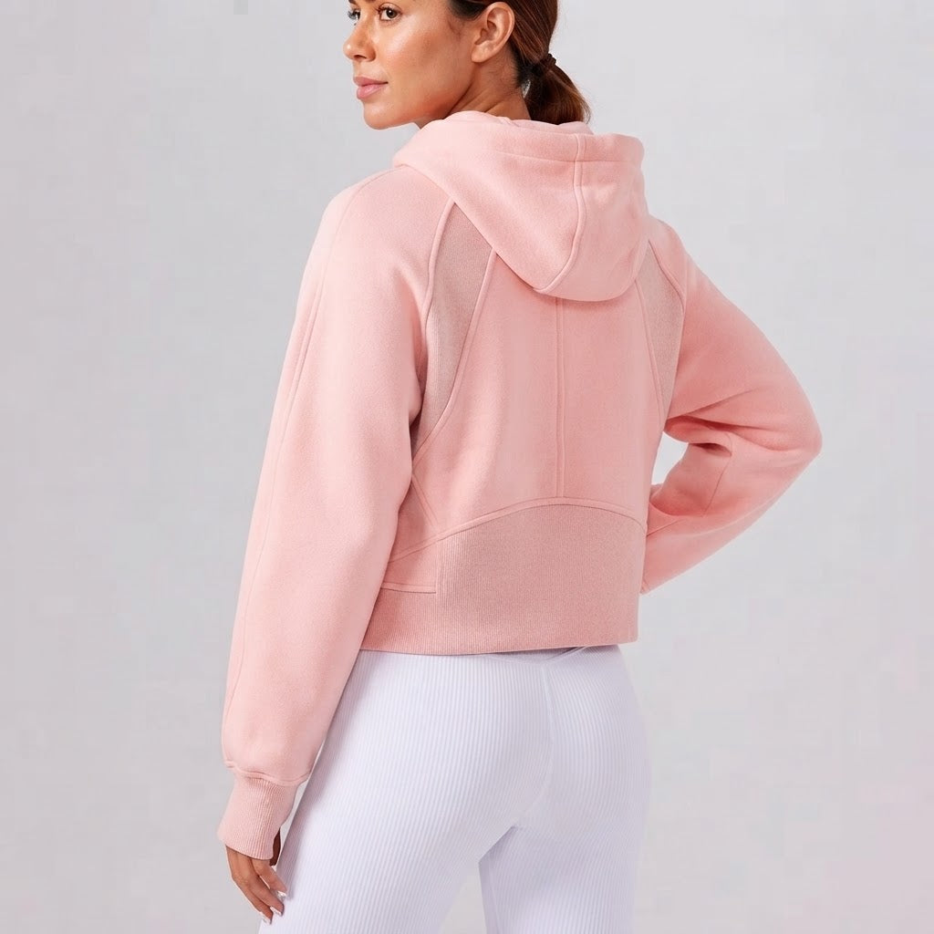 Velora Norelle™ Fleece Full-Zip Hooded Workout Jacket
