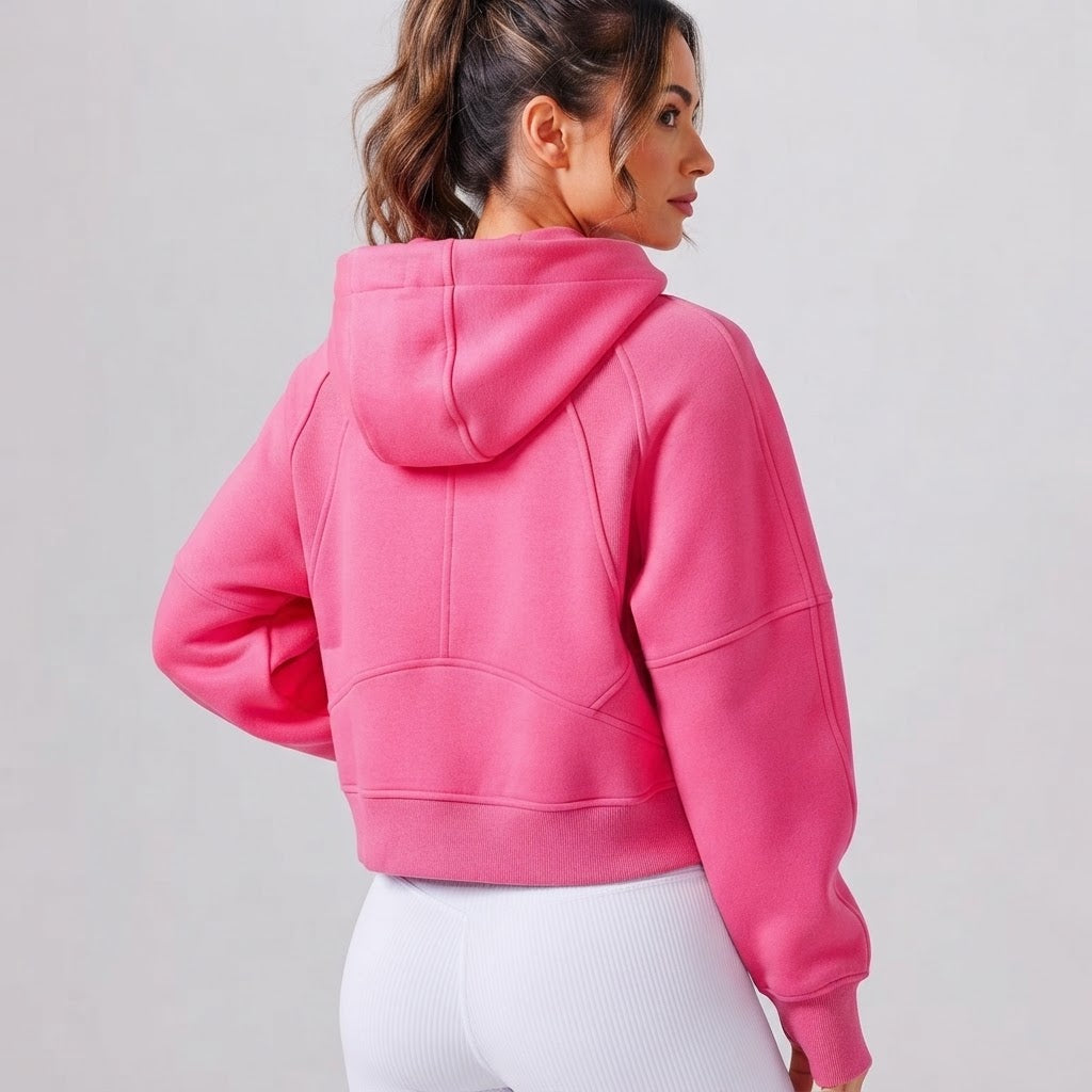 Velora Norelle™ Fleece Full-Zip Hooded Workout Jacket