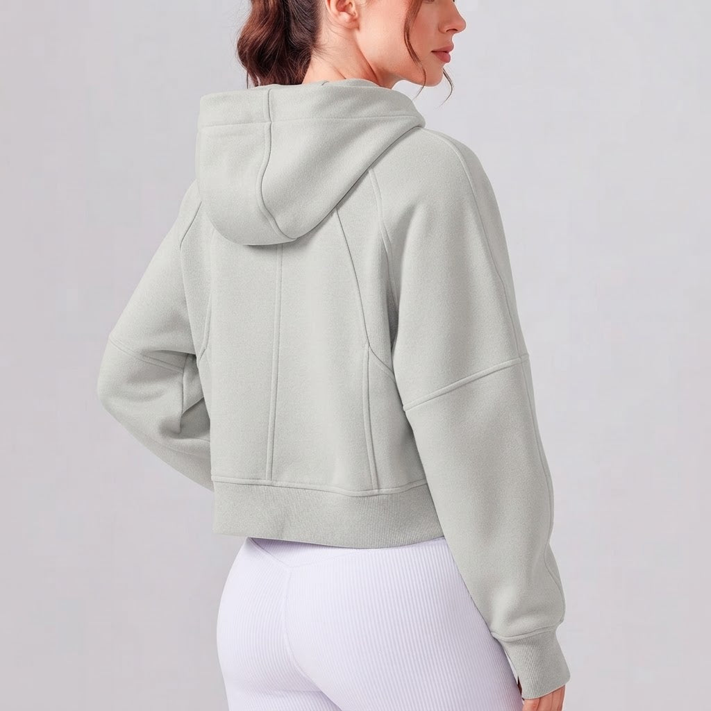 Velora Norelle™ Fleece Full-Zip Hooded Workout Jacket