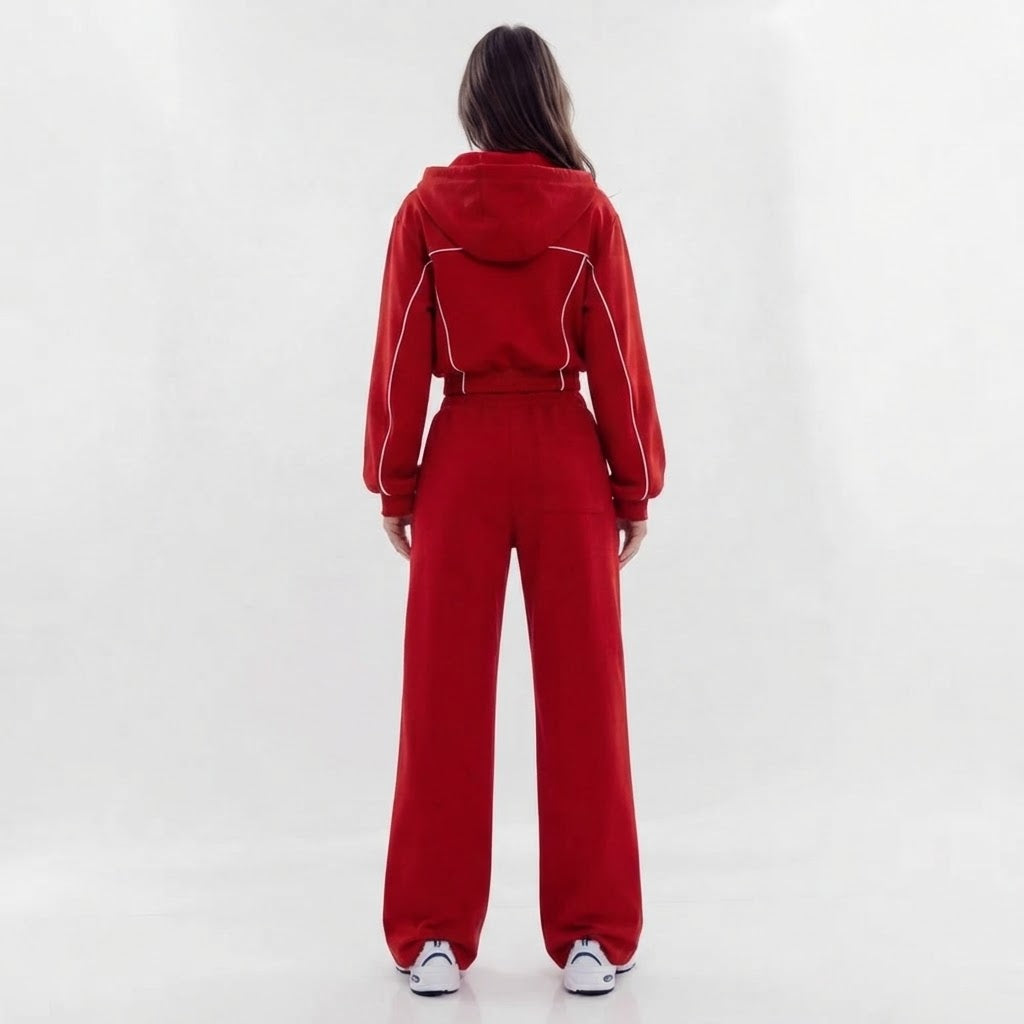 Velora Ravelle™ Zip-Up Hoodie & Straight-Leg 2-Piece Set