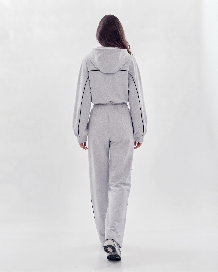 Velora Ravelle™ Zip-Up Hoodie & Straight-Leg 2-Piece Set