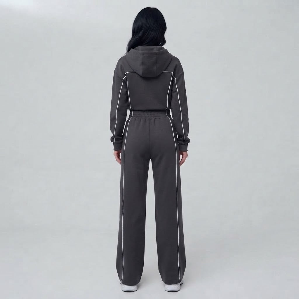 Velora Ravelle™ Zip-Up Hoodie & Straight-Leg 2-Piece Set