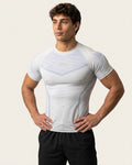 Spider-Sense Men’s Compression Fitness Shirt | Superhero Athletic Base Layer |Wathet