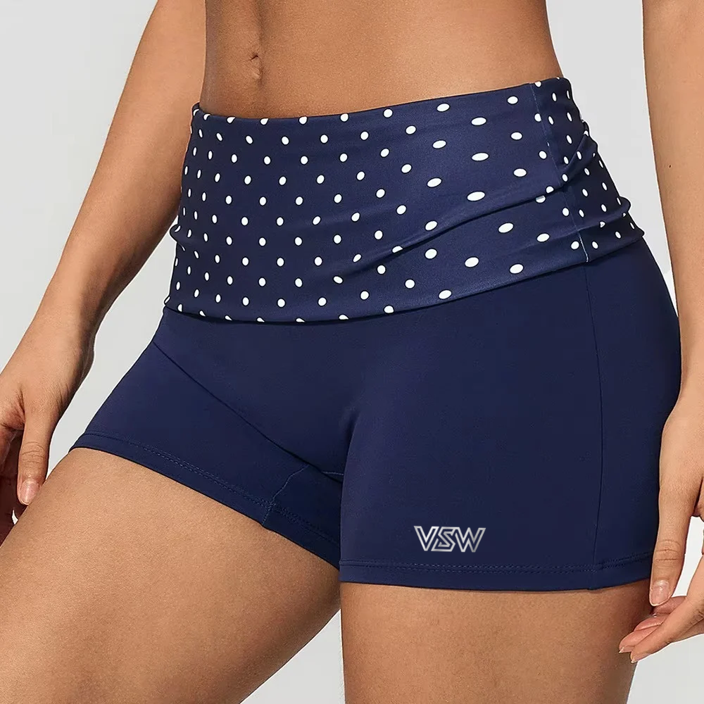 Velora Zarelle™ Polka Dot High-Waist Performance Shorts