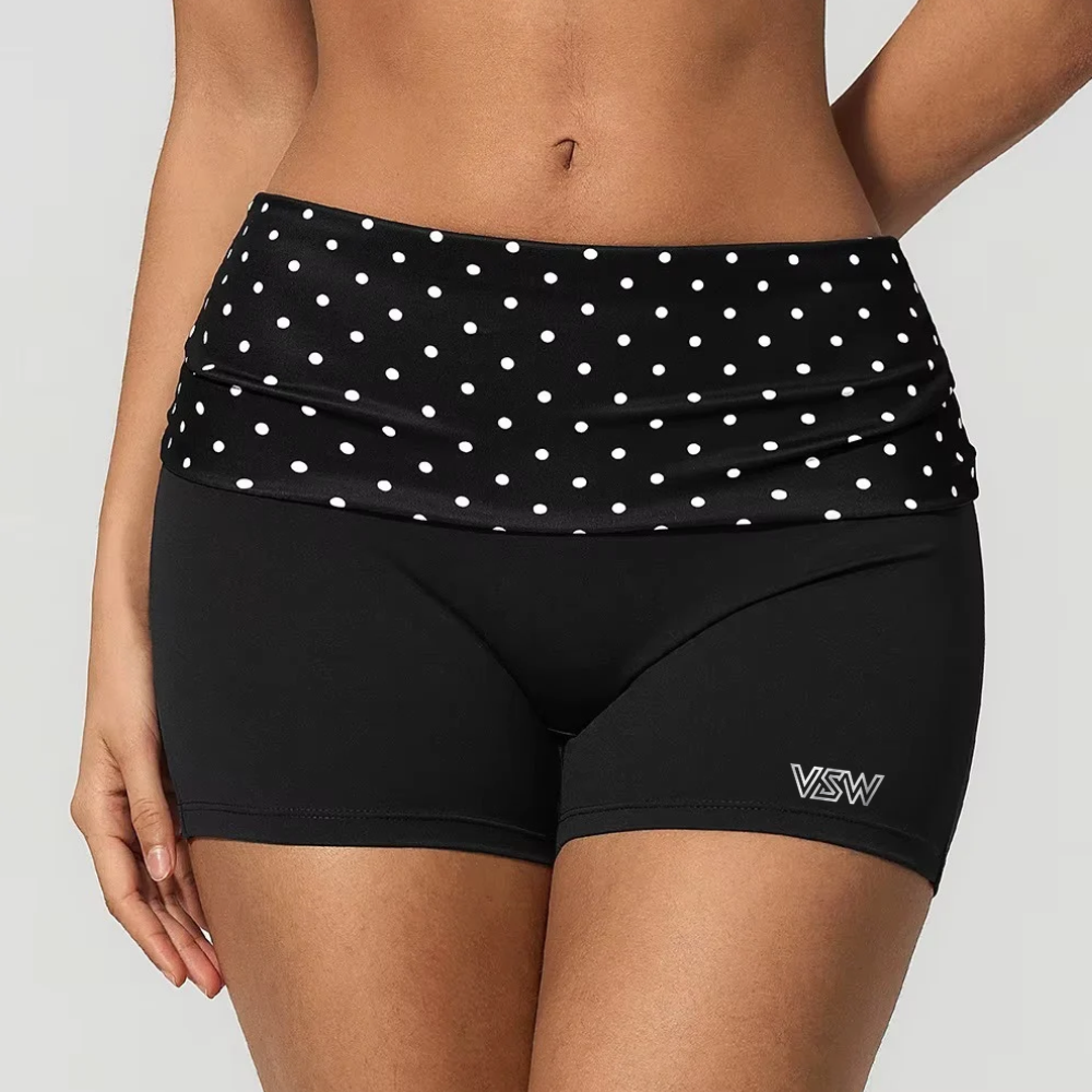 Velora Zarelle™ Polka Dot High-Waist Performance Shorts