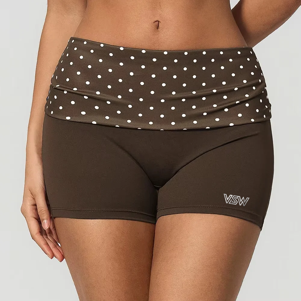 Velora Zarelle™ Polka Dot High-Waist Performance Shorts