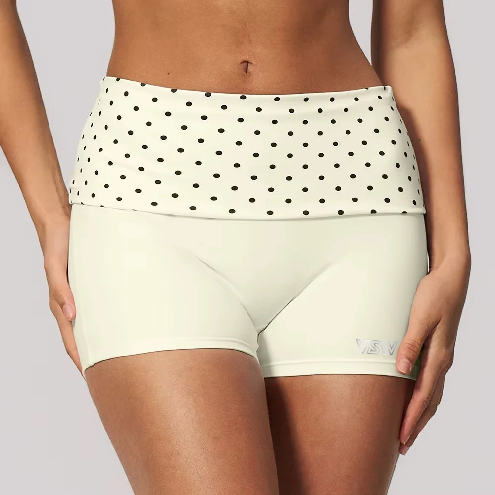 Velora Zarelle™ Polka Dot High-Waist Performance Shorts