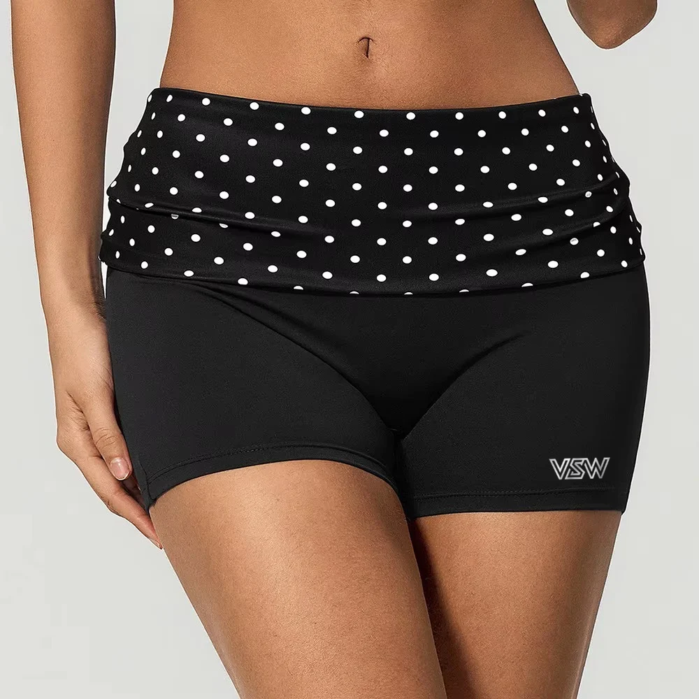 Velora Zarelle™ Polka Dot High-Waist Performance Shorts