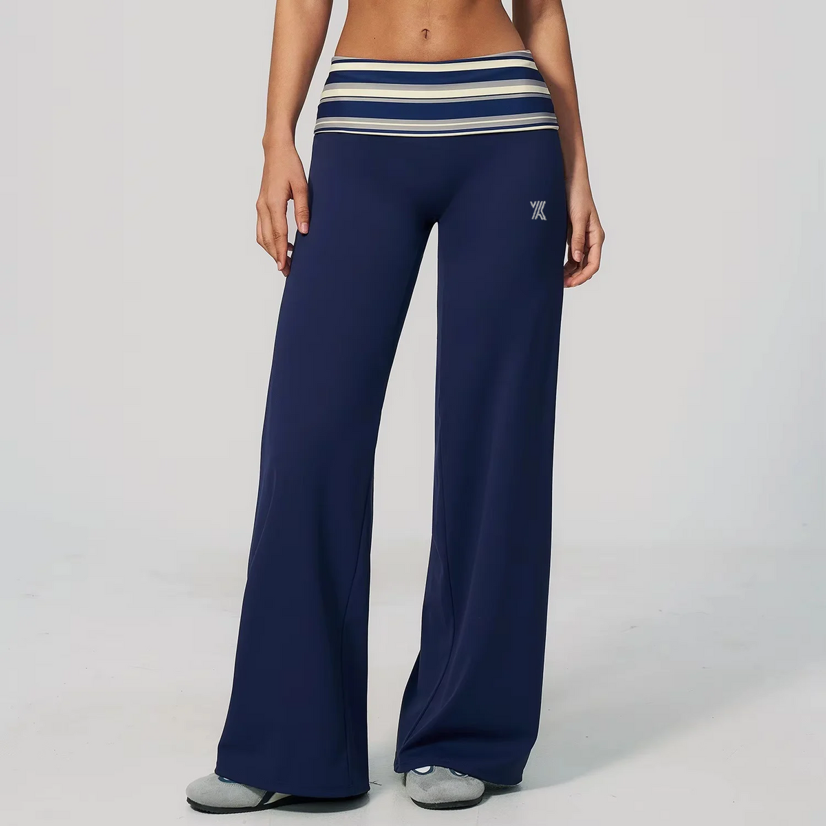 Velora Arlisse™ Striped High-Waist Wide-Leg Yoga Pants