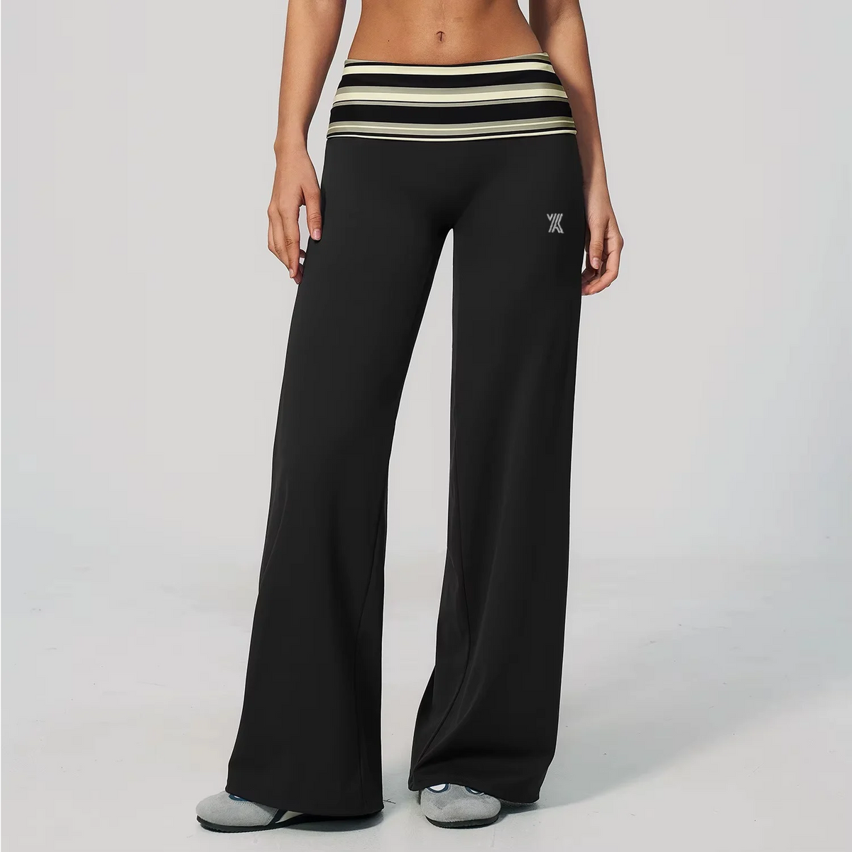 Velora Arlisse™ Striped High-Waist Wide-Leg Yoga Pants