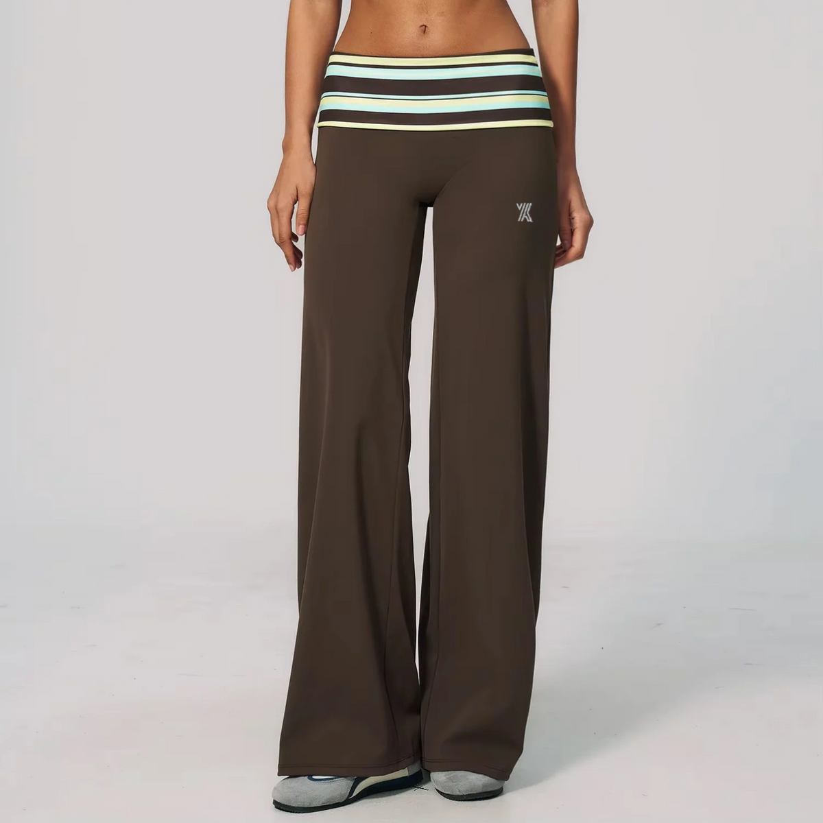 Velora Arlisse™ Striped High-Waist Wide-Leg Yoga Pants