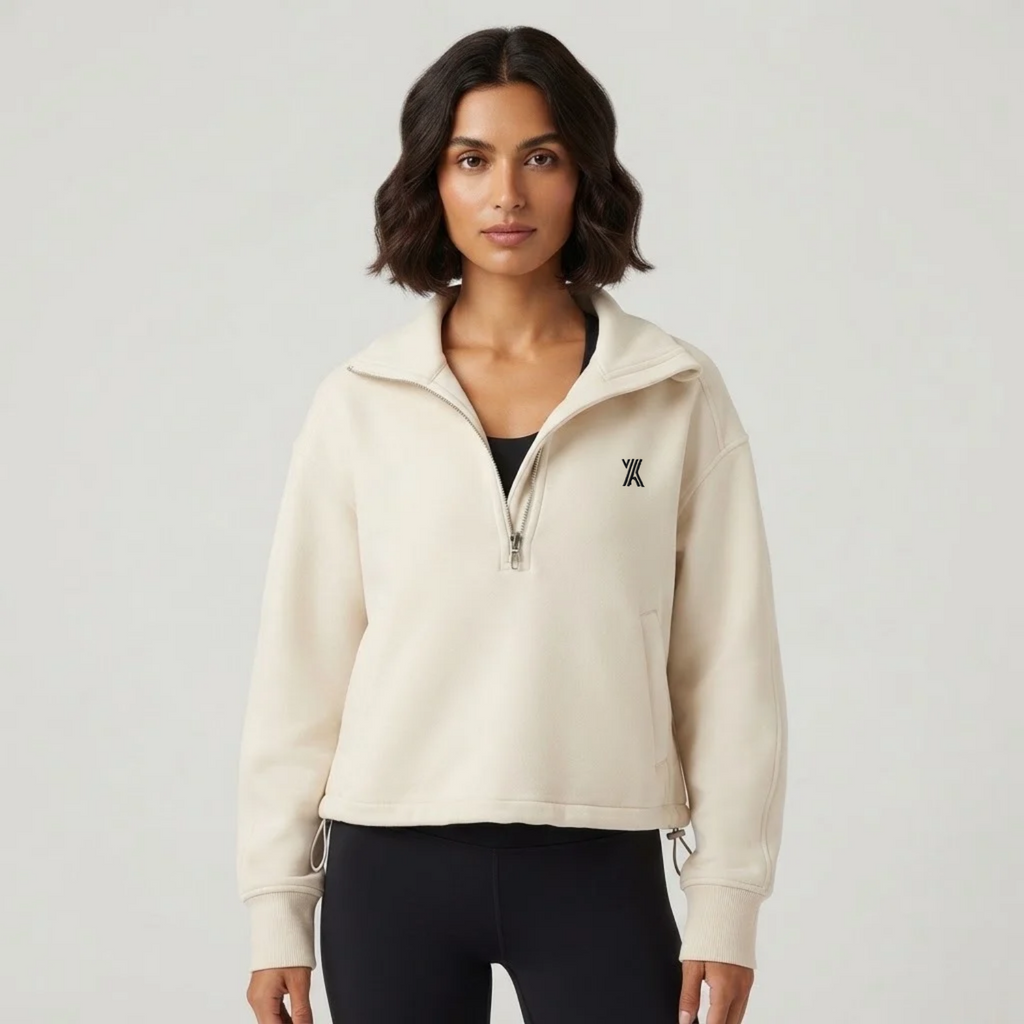 Velora Varelle™ Oversized Half-Zip Training Hoodie