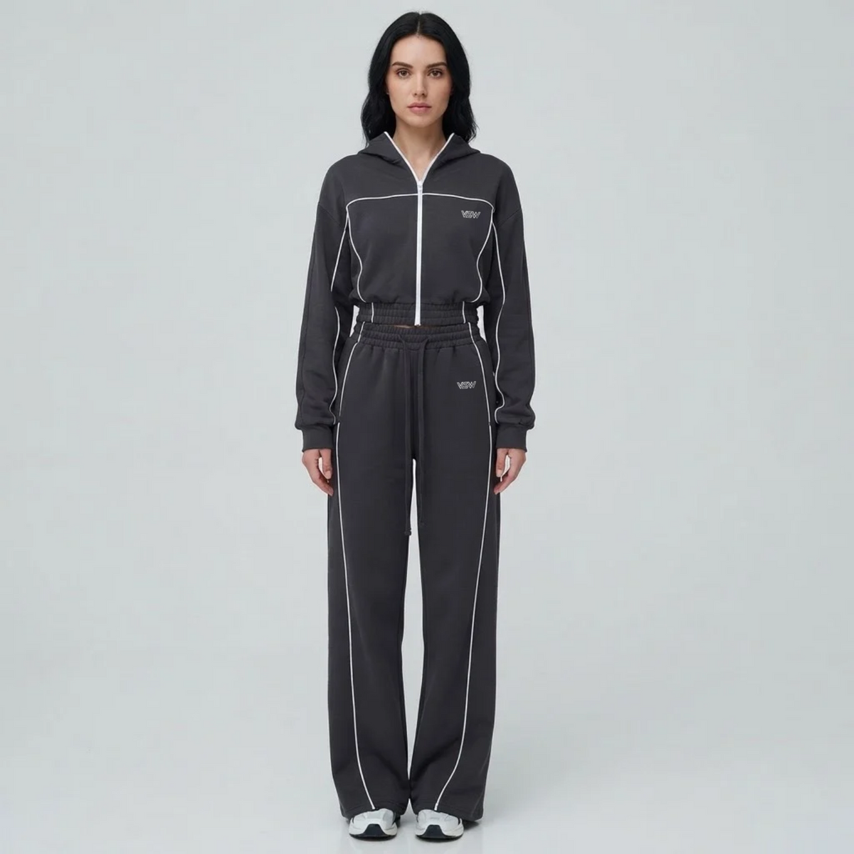 Velora Ravelle™ Zip-Up Hoodie & Straight-Leg 2-Piece Set