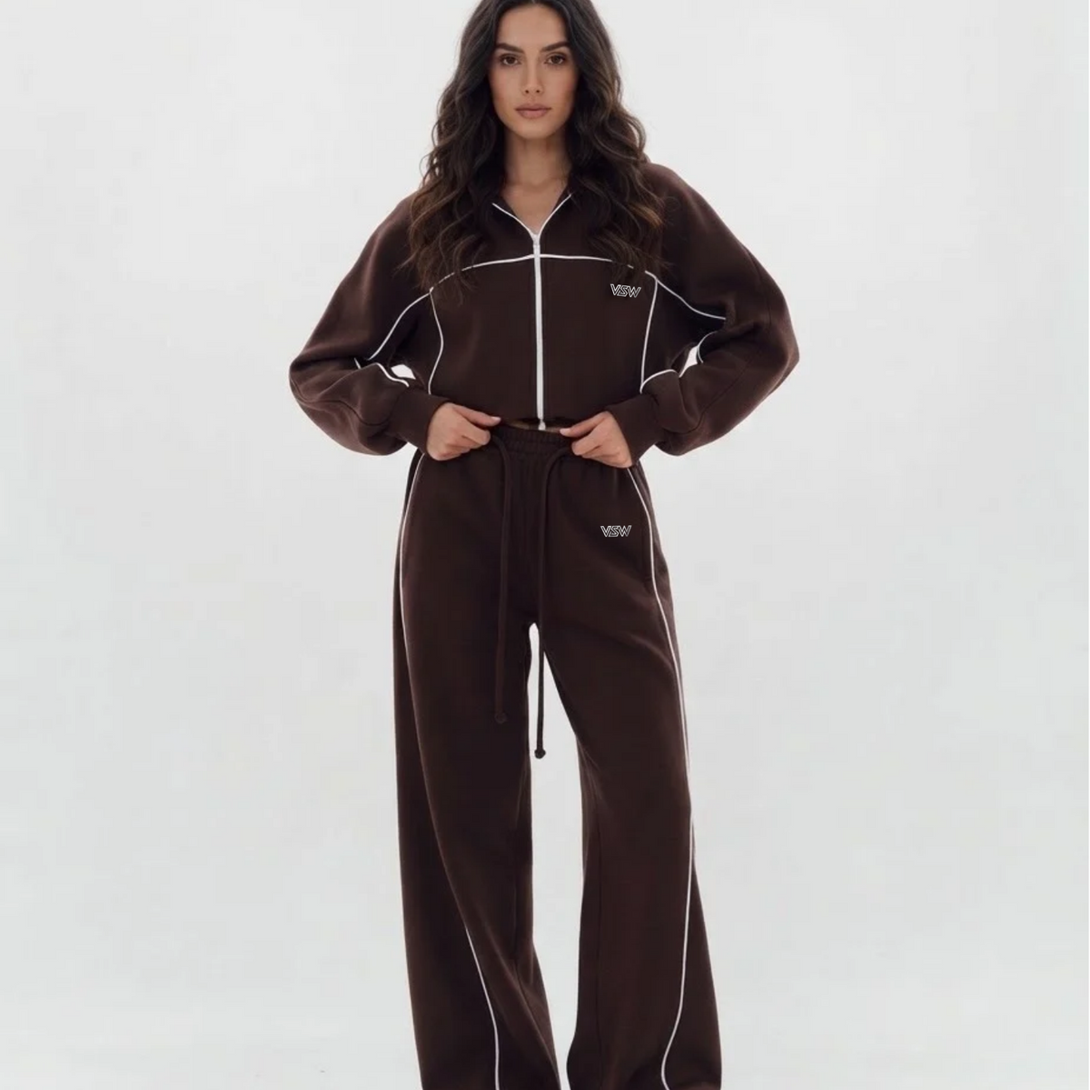 Velora Ravelle™ Zip-Up Hoodie & Straight-Leg 2-Piece Set