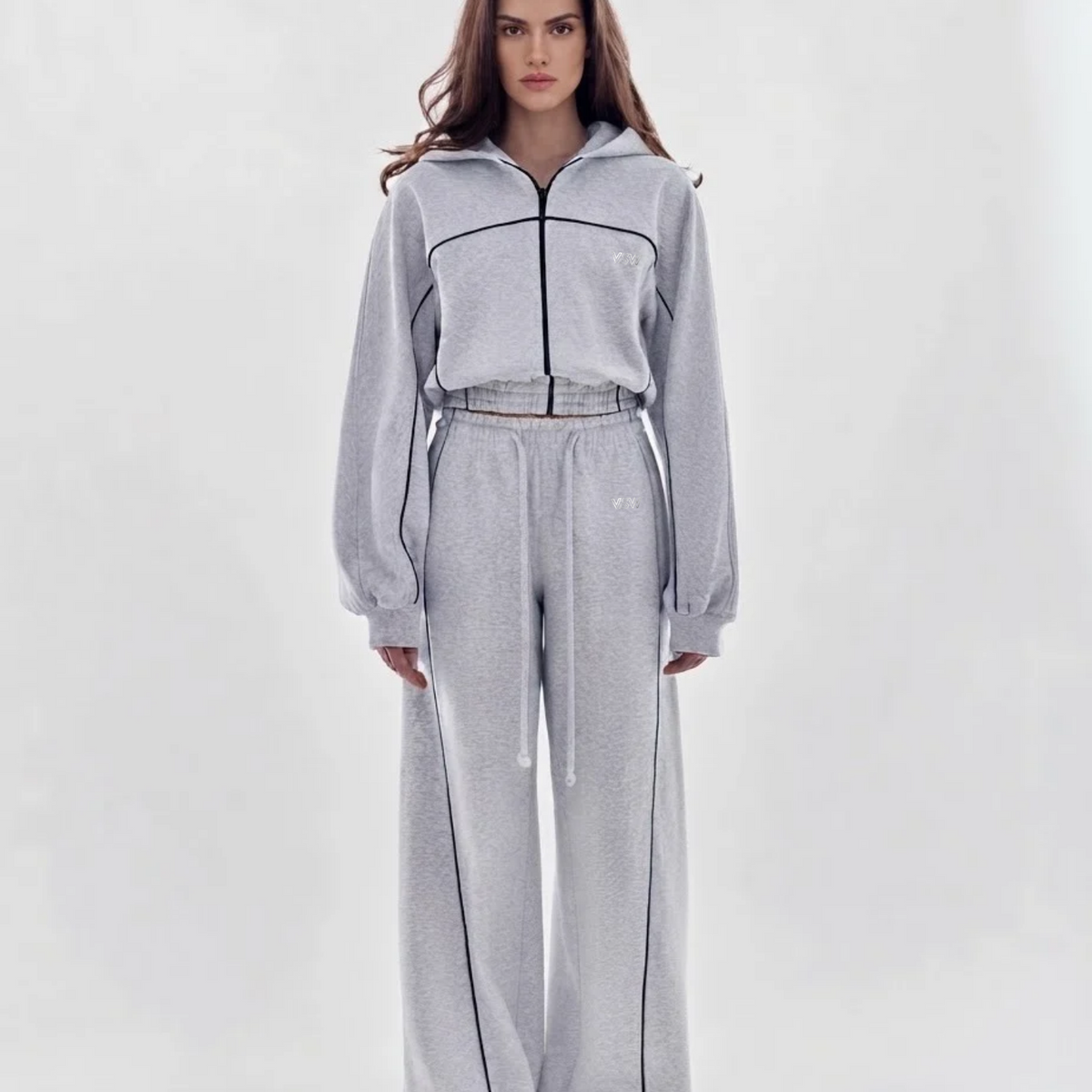Velora Ravelle™ Zip-Up Hoodie & Straight-Leg 2-Piece Set