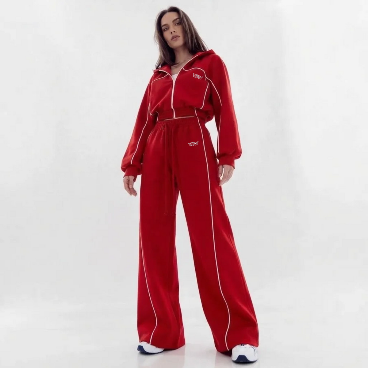 Velora Ravelle™ Zip-Up Hoodie & Straight-Leg 2-Piece Set