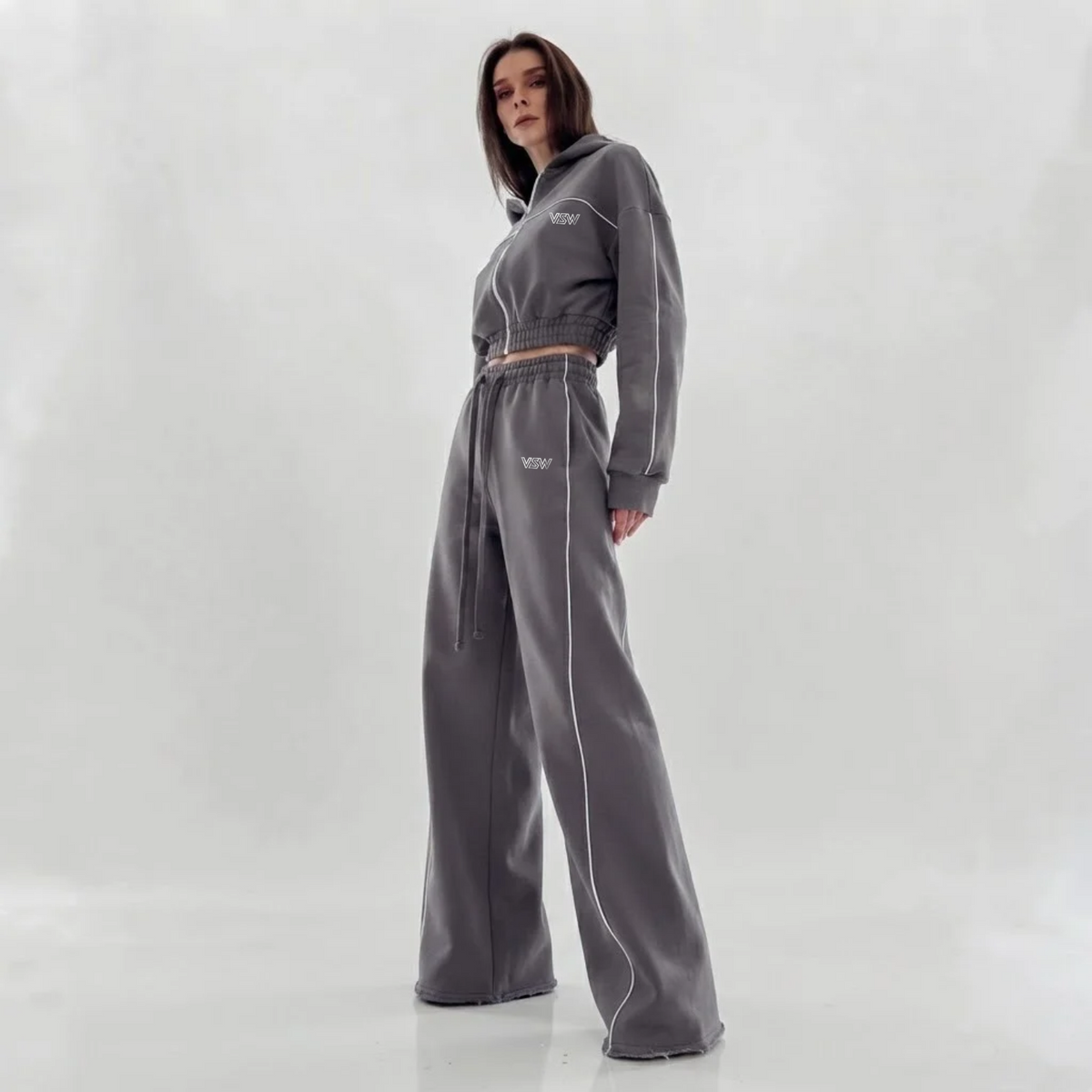 Velora Ravelle™ Zip-Up Hoodie & Straight-Leg 2-Piece Set