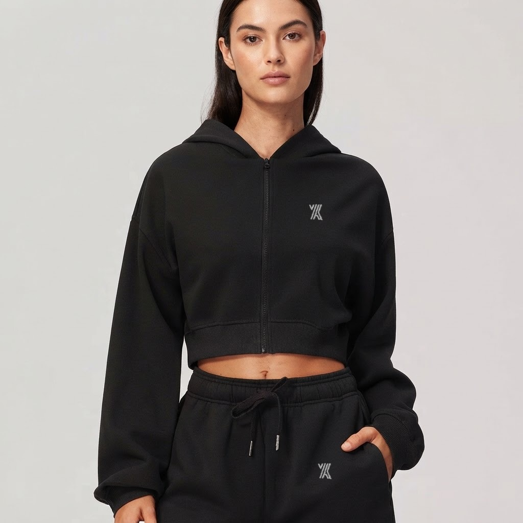 Velora Norielle™ Relaxed Zip-Up Workout Hoodie