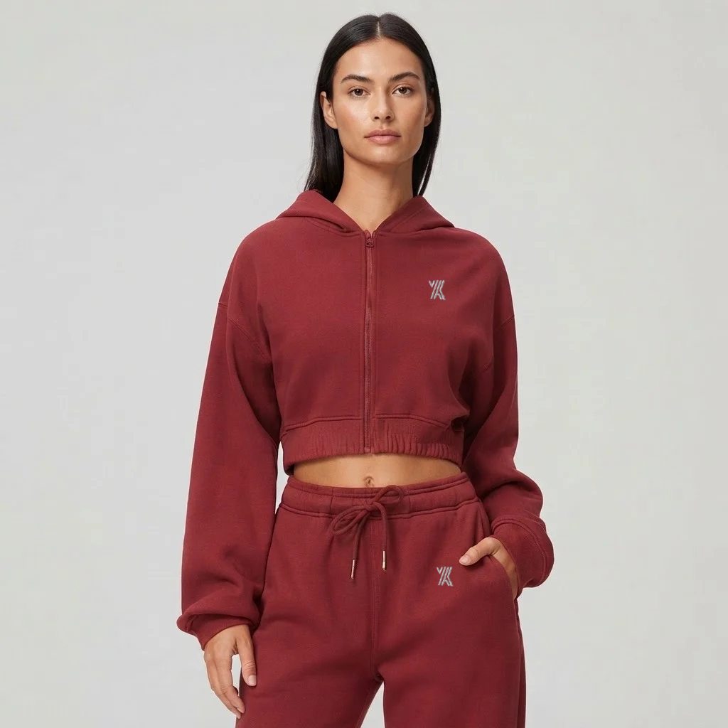 Velora Norielle™ Relaxed Zip-Up Workout Hoodie