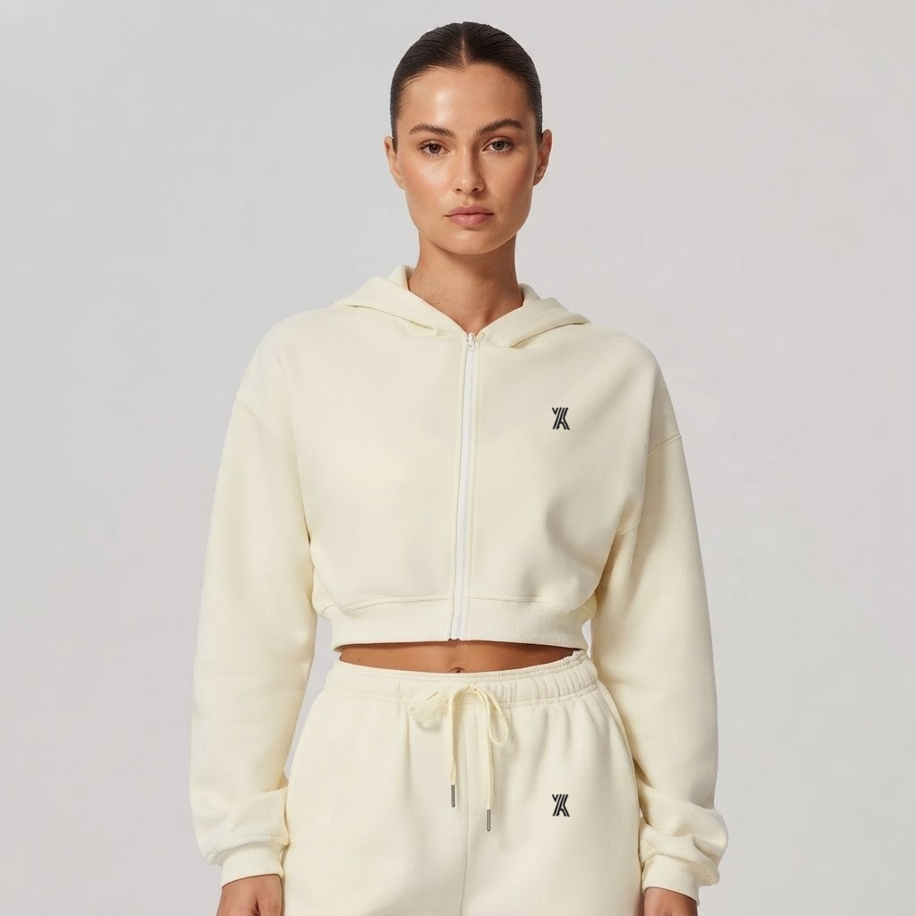 Velora Norielle™ Relaxed Zip-Up Workout Hoodie