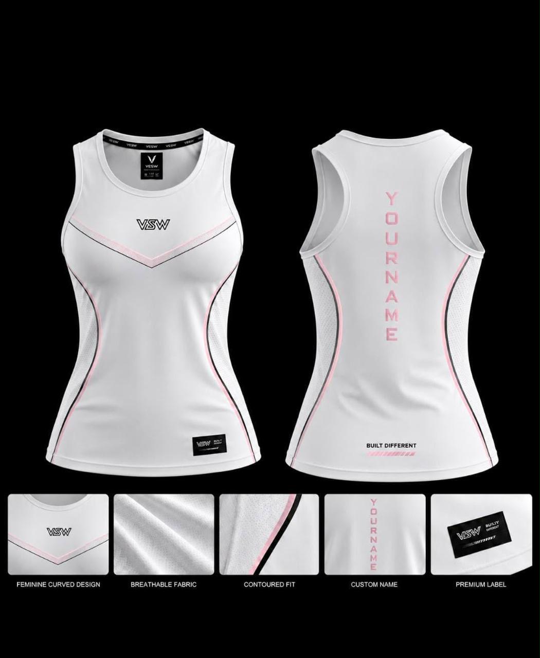 Women's Athletic Tank Top – Personalized Name Performance Workout Vest with Breathable Mesh