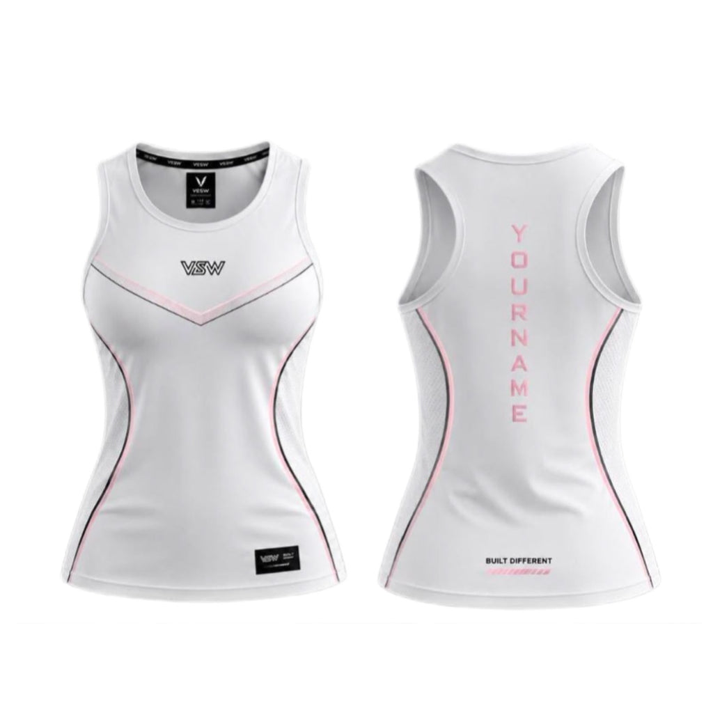 Women's Athletic Tank Top – Personalized Name Performance Workout Vest with Breathable Mesh